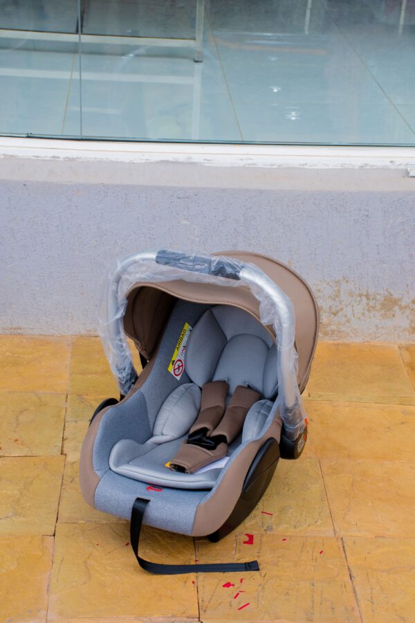 Infant Car Seat Carrier with Canopy & Safety Harness - Image 9
