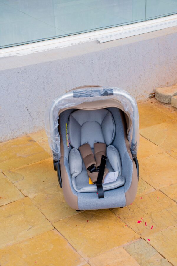 Infant Car Seat Carrier with Canopy & Safety Harness - Image 11