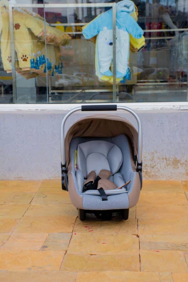 Infant Car Seat Carrier with Canopy & Safety Harness - Image 12