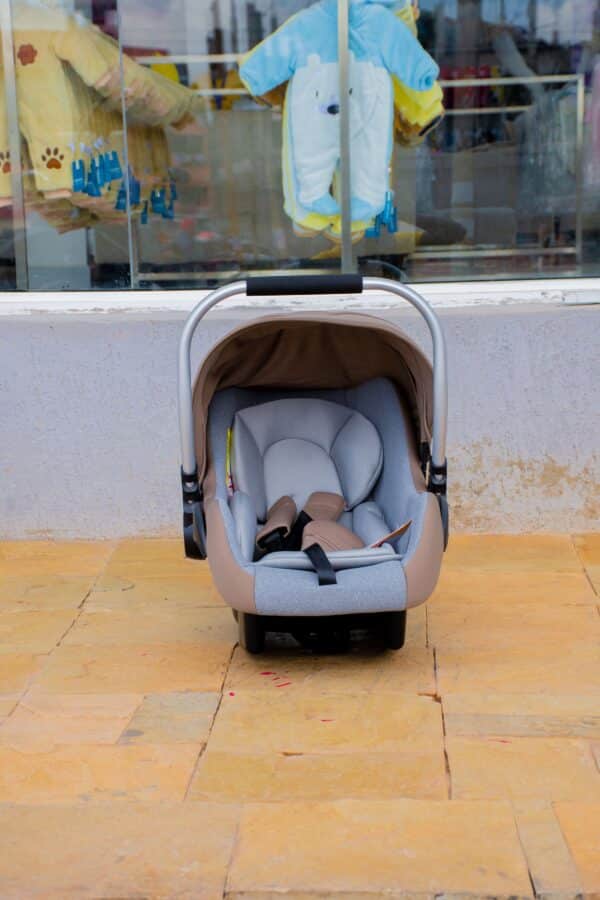 Infant Car Seat Carrier with Canopy & Safety Harness - Image 13