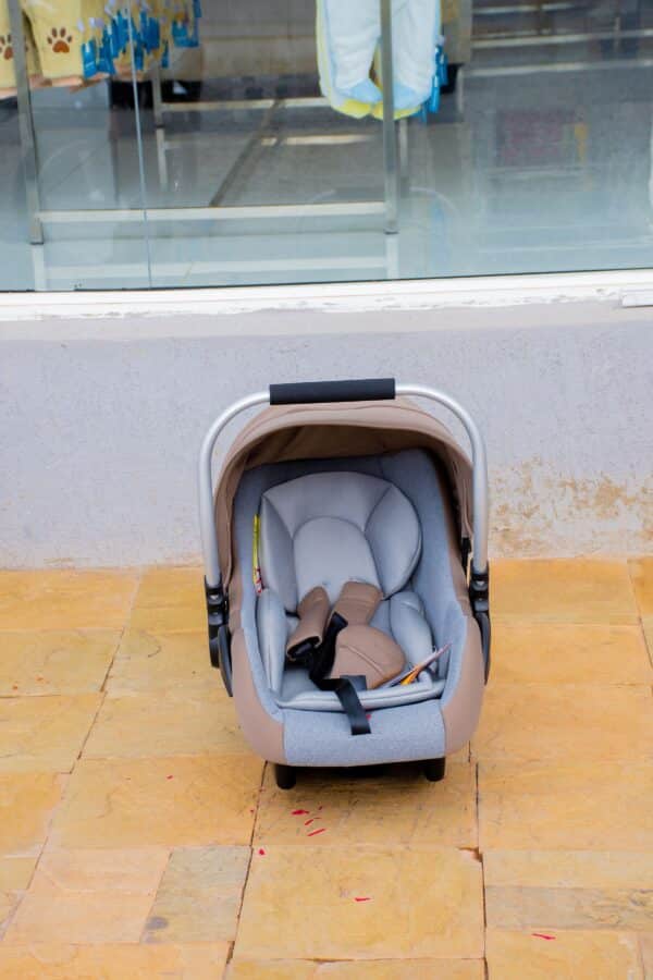 Infant Car Seat Carrier with Canopy & Safety Harness - Image 14