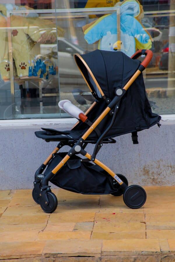 Folding Lightweight Baby Stroller 2 in 1 Aluminum Alloy Silver Tube Stroller - Image 17