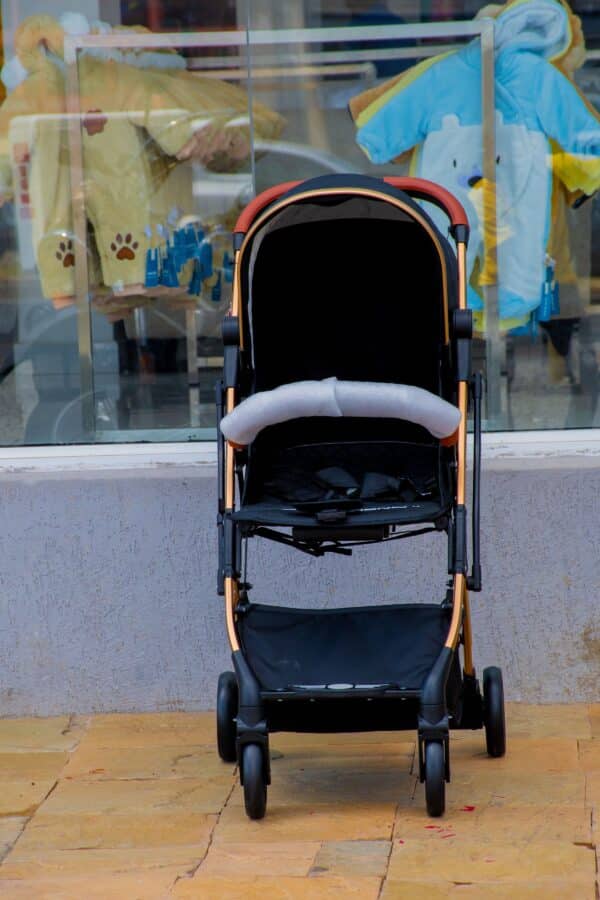 Folding Lightweight Baby Stroller 2 in 1 Aluminum Alloy Silver Tube Stroller - Image 18