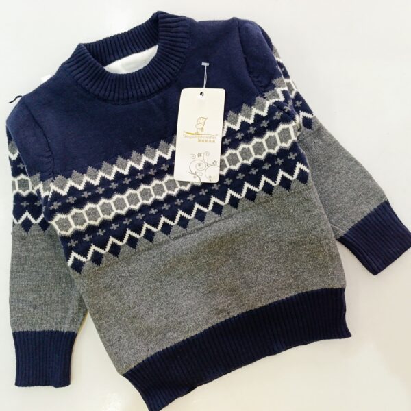 Warm Unisex Kids Knit Sweater - Image 2