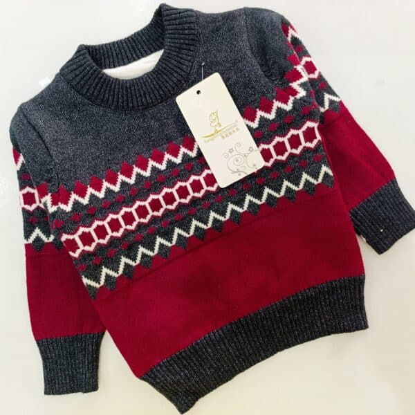 Warm Unisex Kids Knit Sweater - Image 4