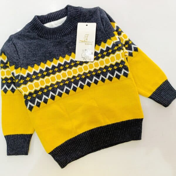 Warm Unisex Kids Knit Sweater - Image 3