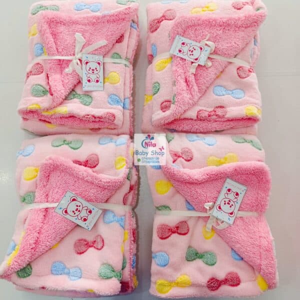 Soft Fleece Star Print Baby Blanket – Warm & Cozy Newborn Swaddle - Image 7