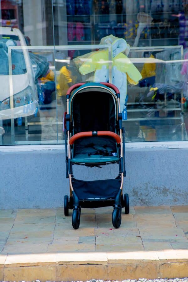 Folding Lightweight Baby Stroller 2 in 1 Aluminum Alloy Silver Tube Stroller - Image 20