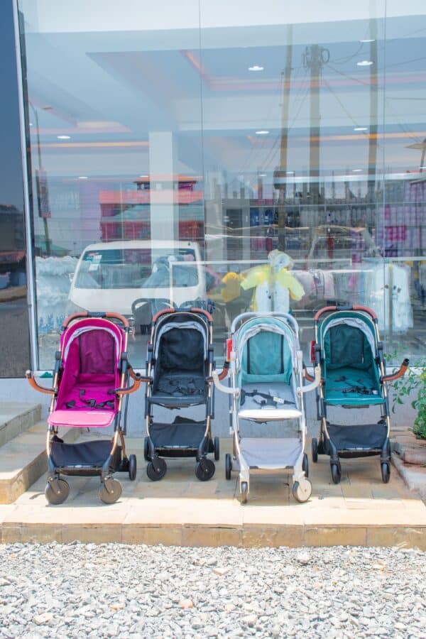 Folding Lightweight Baby Stroller 2 in 1 Aluminum Alloy Silver Tube Stroller - Image 29
