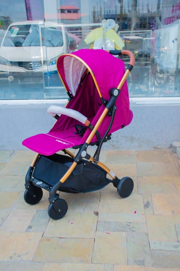 Folding Lightweight Baby Stroller 2 in 1 Aluminum Alloy Silver Tube Stroller - Image 25