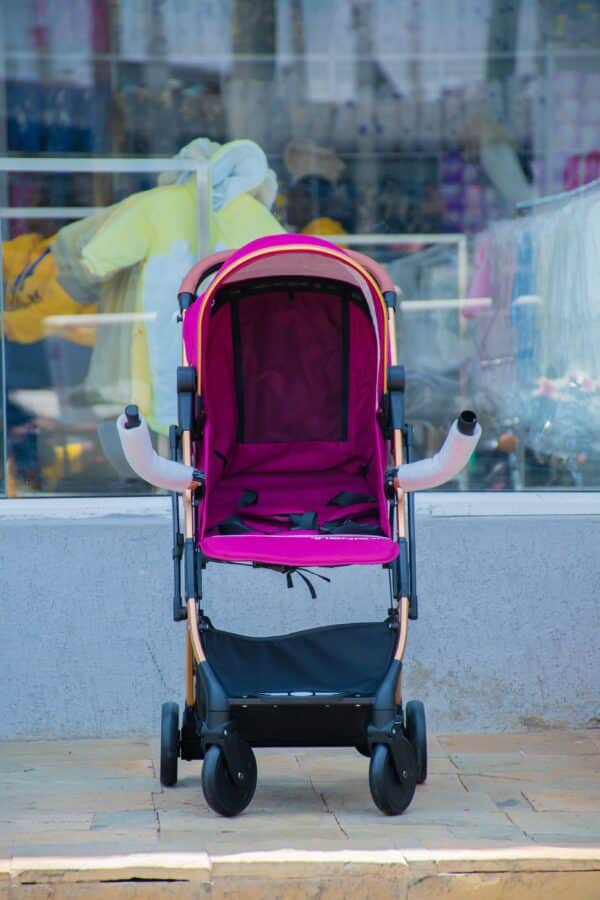 Folding Lightweight Baby Stroller 2 in 1 Aluminum Alloy Silver Tube Stroller - Image 26