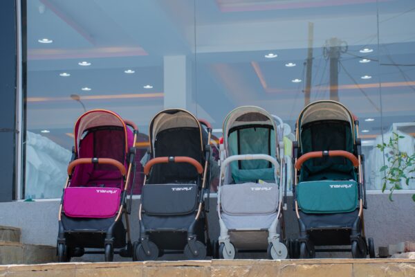 Folding Lightweight Baby Stroller 2 in 1 Aluminum Alloy Silver Tube Stroller - Image 31