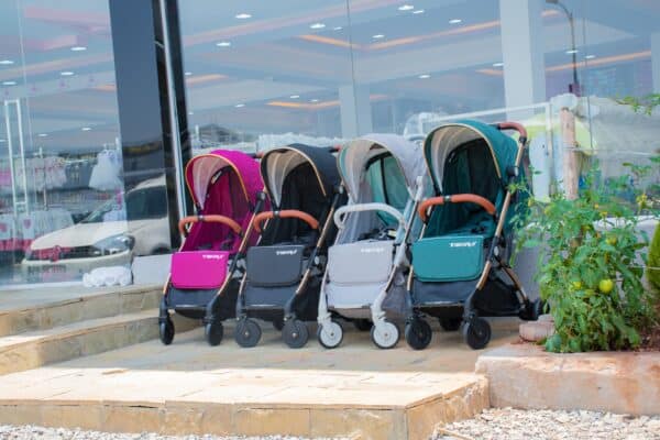 Folding Lightweight Baby Stroller 2 in 1 Aluminum Alloy Silver Tube Stroller - Image 30