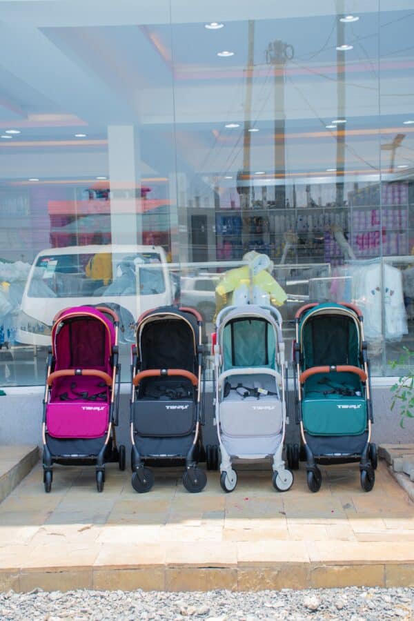 Folding Lightweight Baby Stroller 2 in 1 Aluminum Alloy Silver Tube Stroller