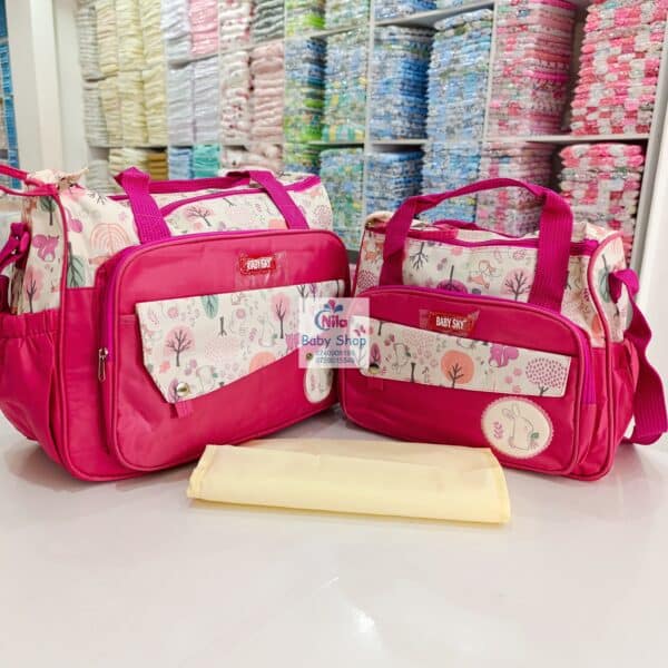 Baby Sky Diaper Bag Set with Changing Mat – Multi-Pocket Baby Travel Bag - Image 11