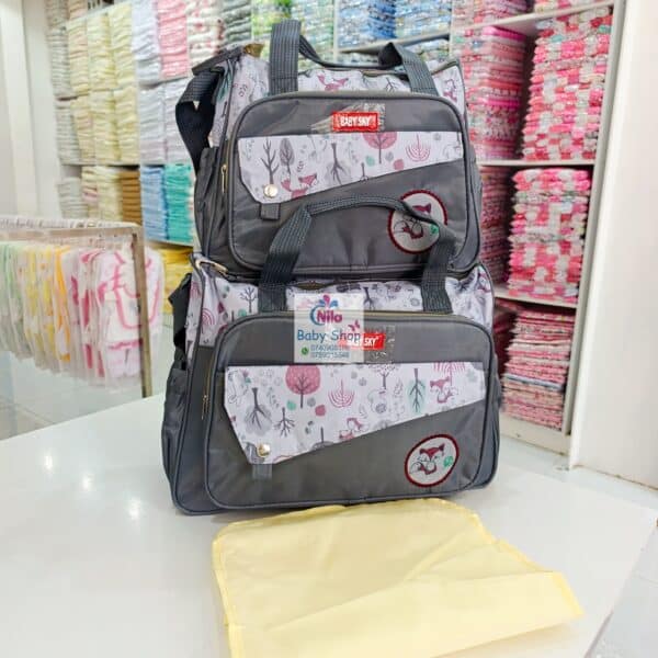Baby Sky Diaper Bag Set with Changing Mat – Multi-Pocket Baby Travel Bag - Image 7