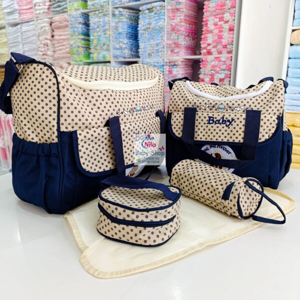 5-in-1 Baby Diaper Bag Set with Bottle Holder & Changing Mat – Large Maternity Organizer - Image 4