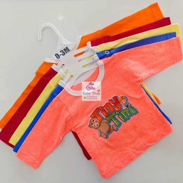 5-Piece Baby Long Sleeve T-Shirt Set – Cute Cartoon Prints for Boys & Girls - Image 4