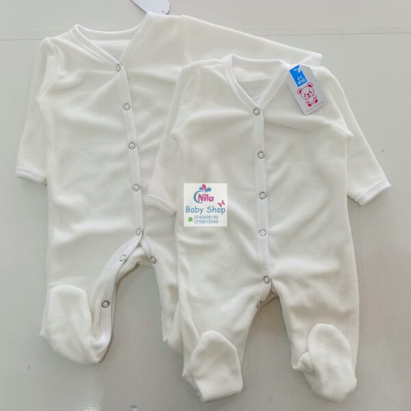 Baby Fleece Hooded Sleepsuit – Soft Footed Romper for Newborns & Infants - Image 2