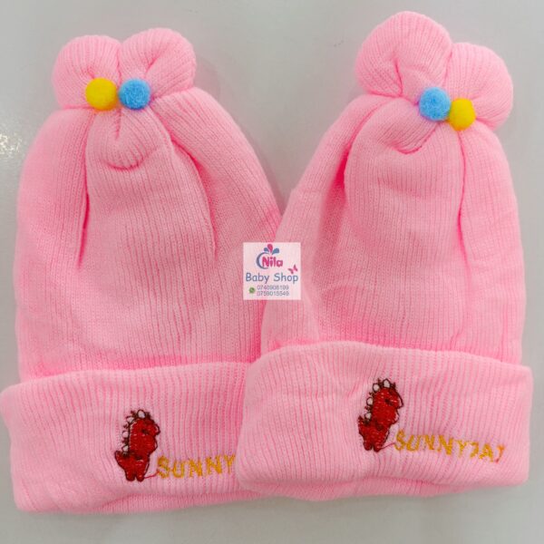 Trendy Comfortable Breathable Knitted Baby Caps - Image 4