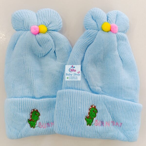 Trendy Comfortable Breathable Knitted Baby Caps - Image 2