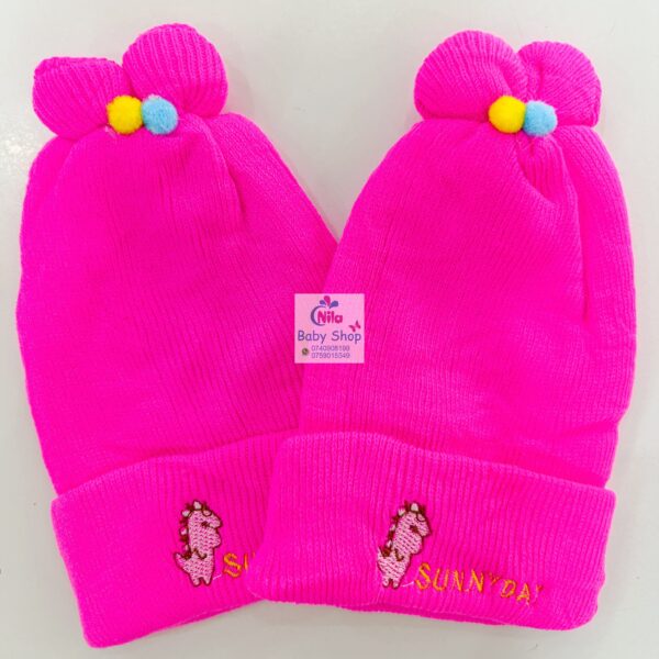 Trendy Comfortable Breathable Knitted Baby Caps - Image 5