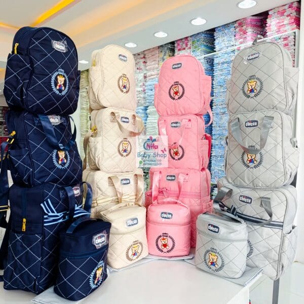 Chicco Royal Bear 5-Piece Baby Diaper Bag Set - Image 10