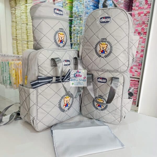 Chicco Royal Bear 5-Piece Baby Diaper Bag Set - Image 5