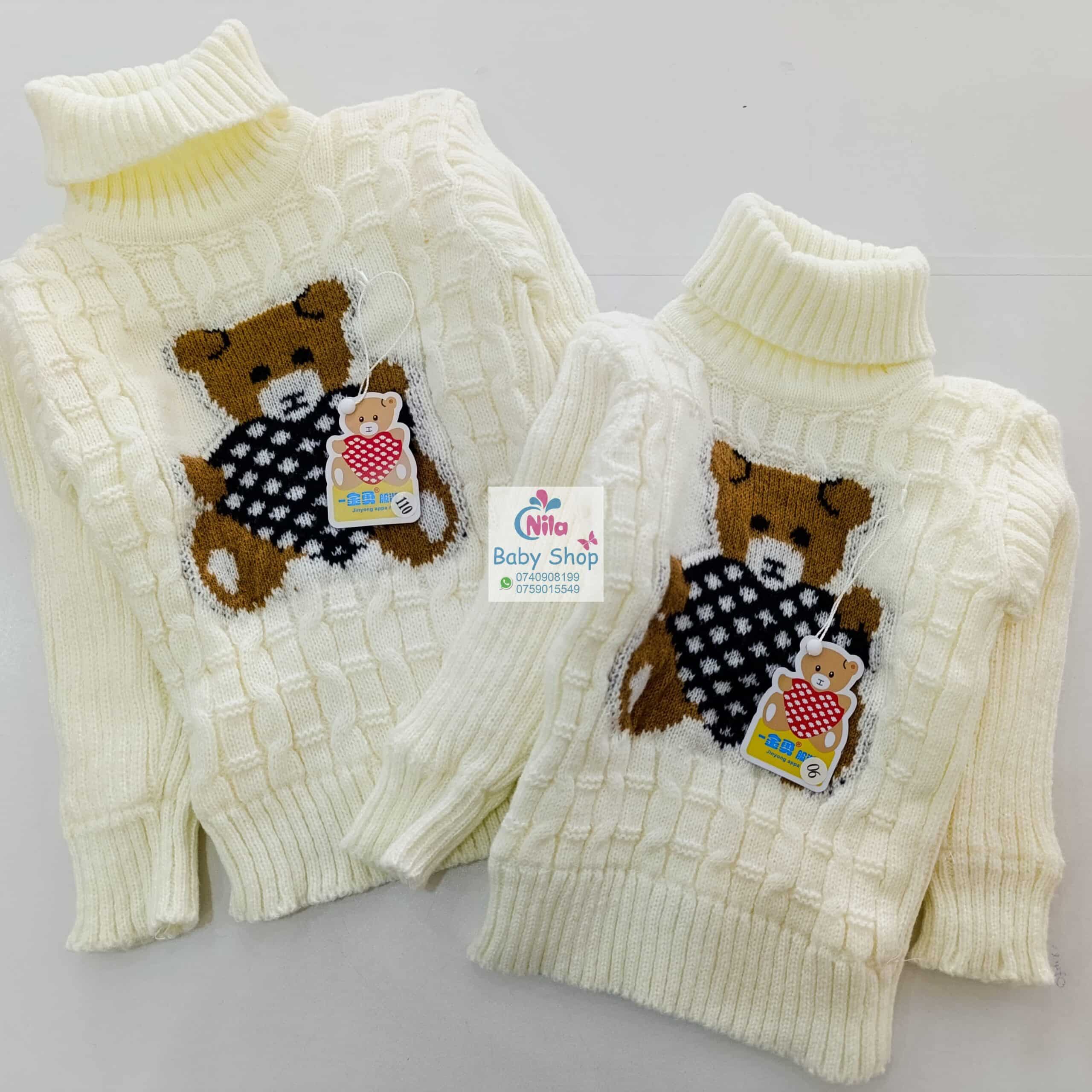 Warm Turtleneck Newborn Unisex Baby Sweater - Image 3