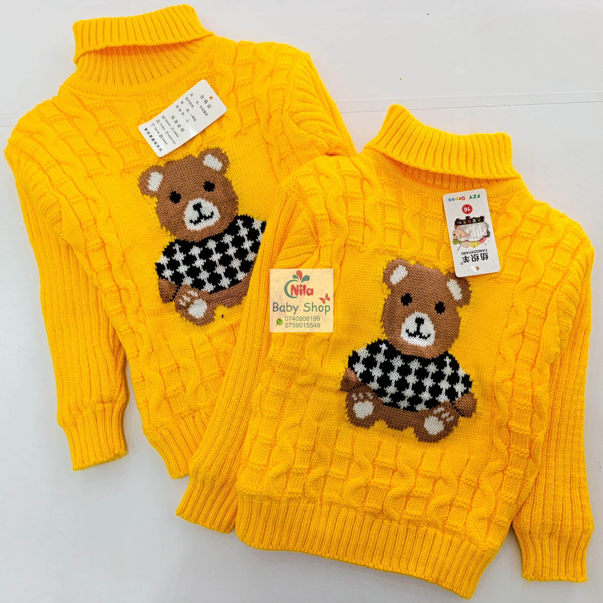 Warm Turtleneck Newborn Unisex Baby Sweater - Image 6