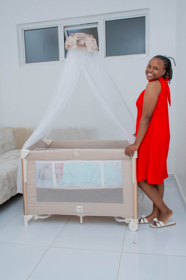 3-in-1 Baby Playpen Set with Bassinet, Rocker, Diaper Changer & Mosquito Net – Portable Foldable Baby Bed - Image 6