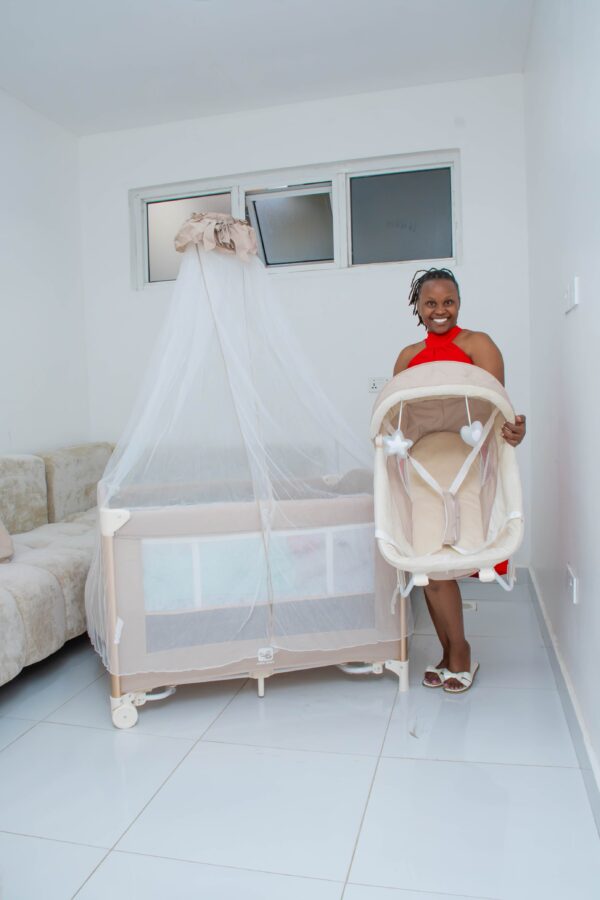 3-in-1 Baby Playpen Set with Bassinet, Rocker, Diaper Changer & Mosquito Net – Portable Foldable Baby Bed - Image 3