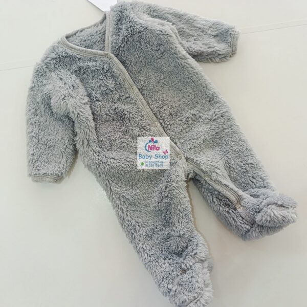 Soft Fleece Baby Hooded Romper – Warm Plush Jumpsuit for Newborns & Infants - Image 3