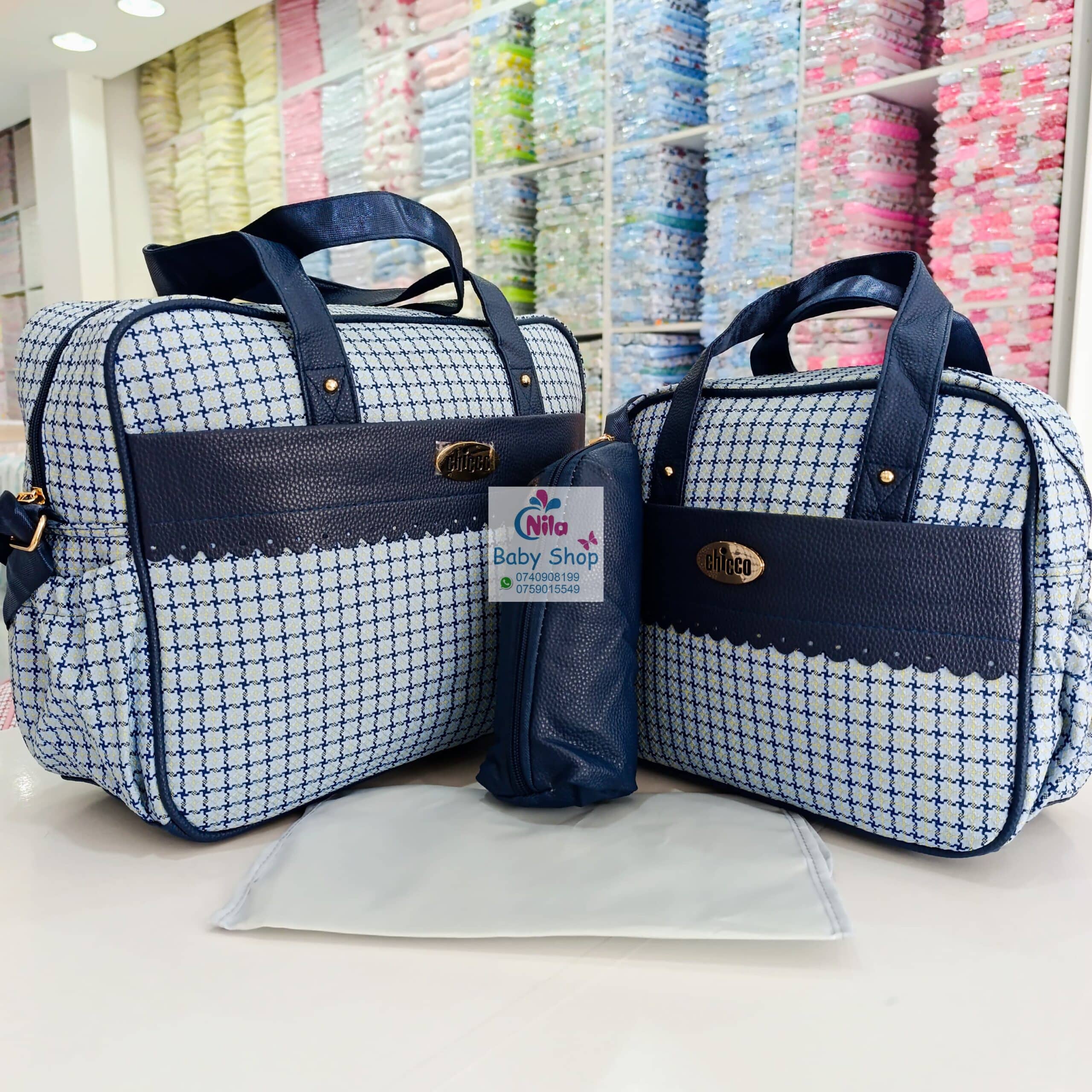 Chicco Baby Diaper Bag Set – Stylish Maternity Travel Bag with Bottle Holder - Image 3