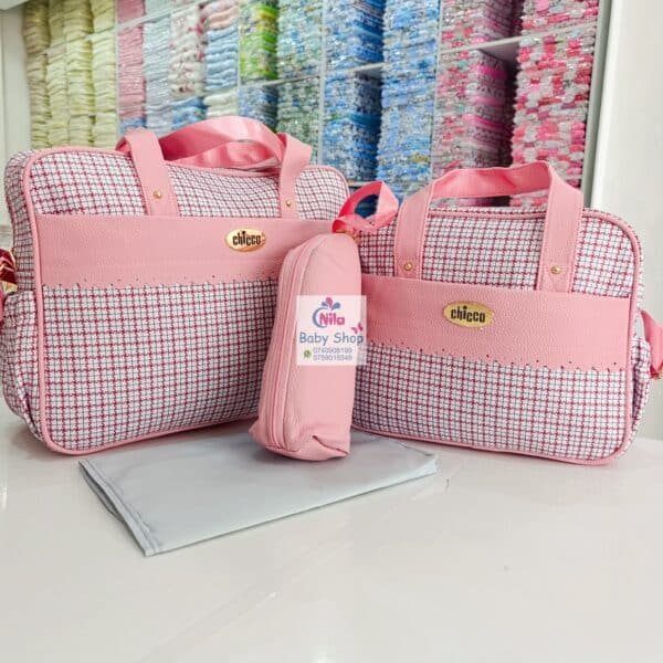 Chicco Baby Diaper Bag Set – Stylish Maternity Travel Bag with Bottle Holder - Image 7