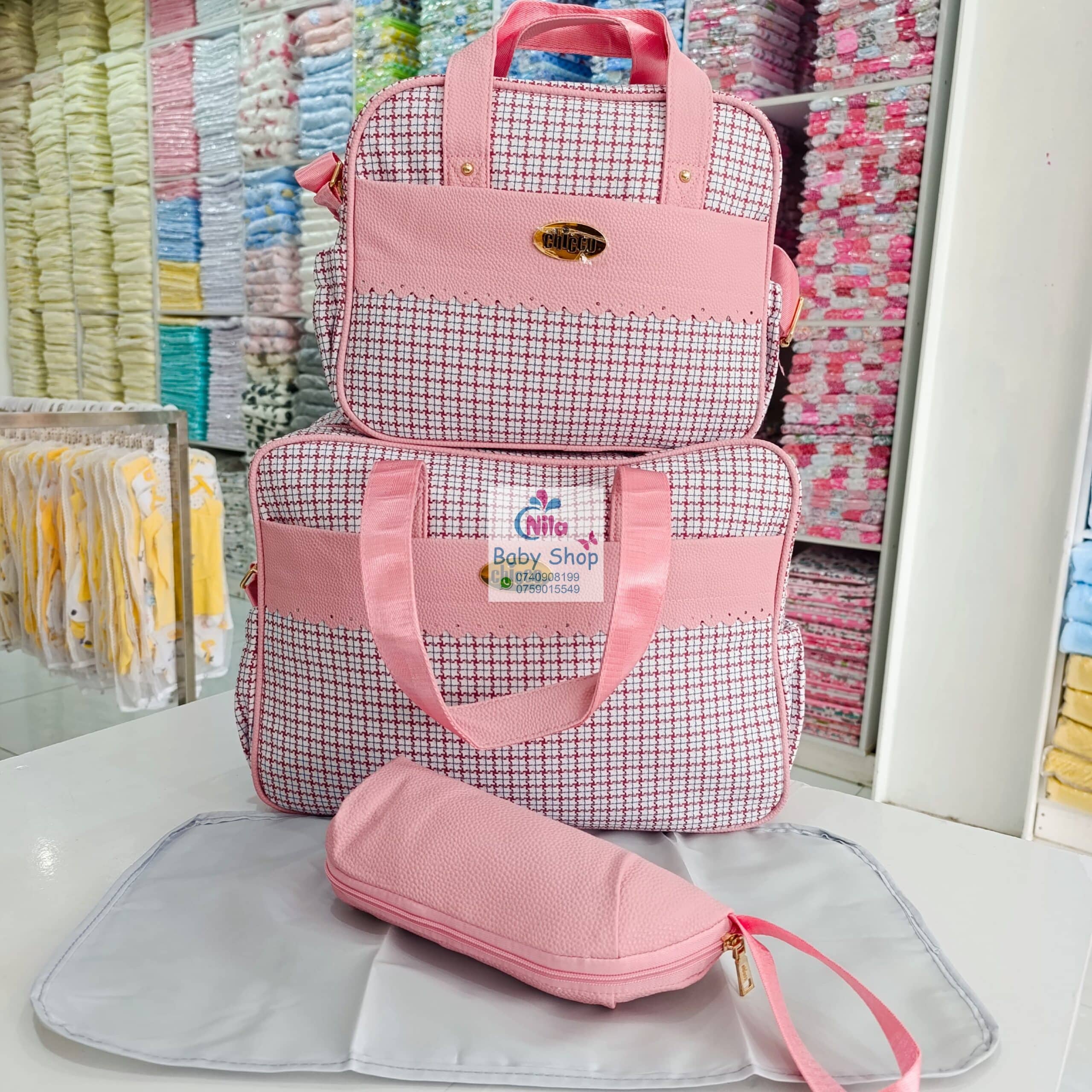 Chicco Baby Diaper Bag Set – Stylish Maternity Travel Bag with Bottle Holder - Image 8