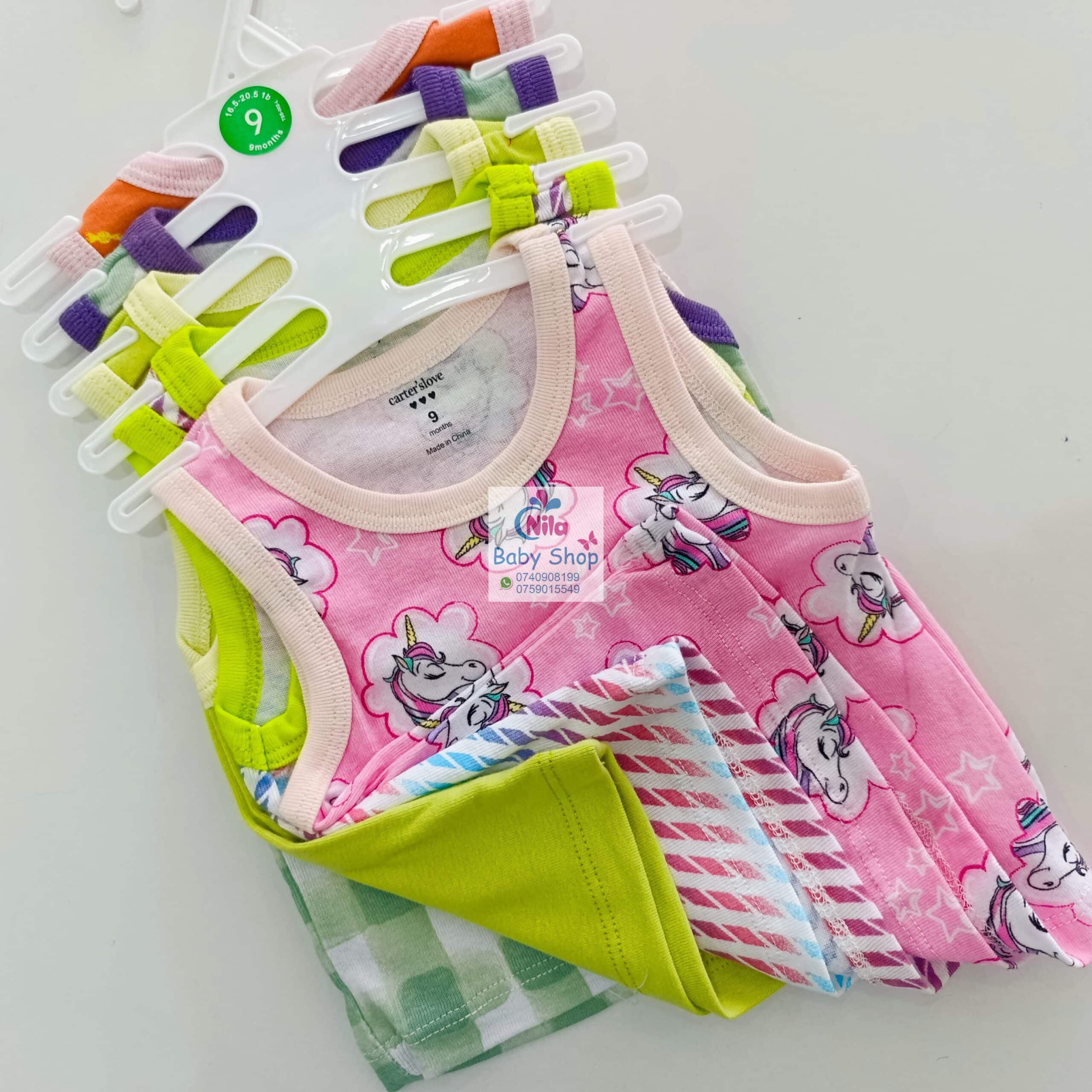 Carter’s Unisex Baby Cotton Sleeveless Vest Set – 5-Pack Printed Singlets - Image 6