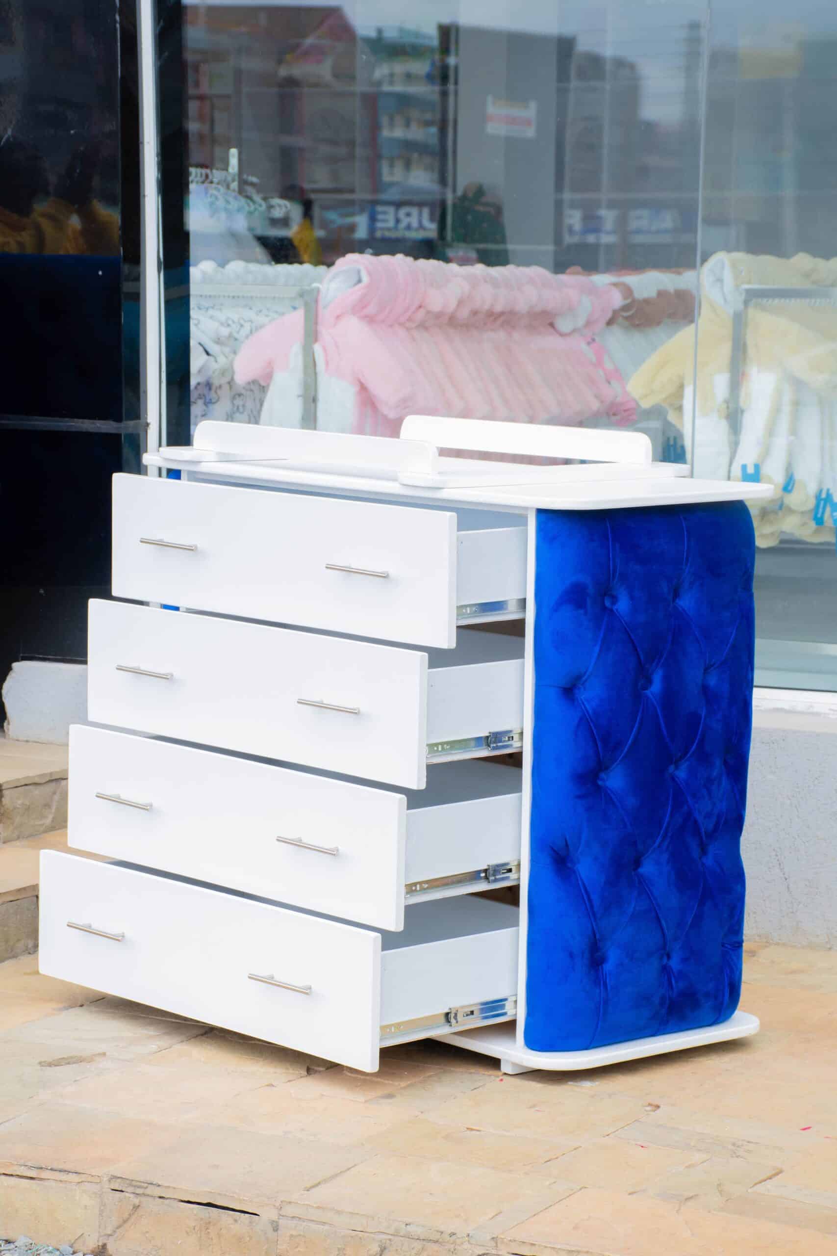 VelvetTouch Padded Chest of Drawers Baby Dresser with Changing Top - Image 3