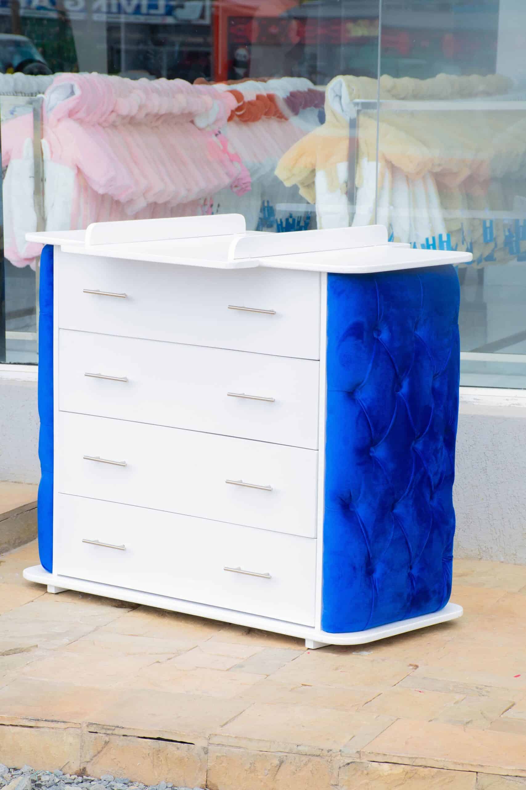 VelvetTouch Padded Chest of Drawers Baby Dresser with Changing Top - Image 4