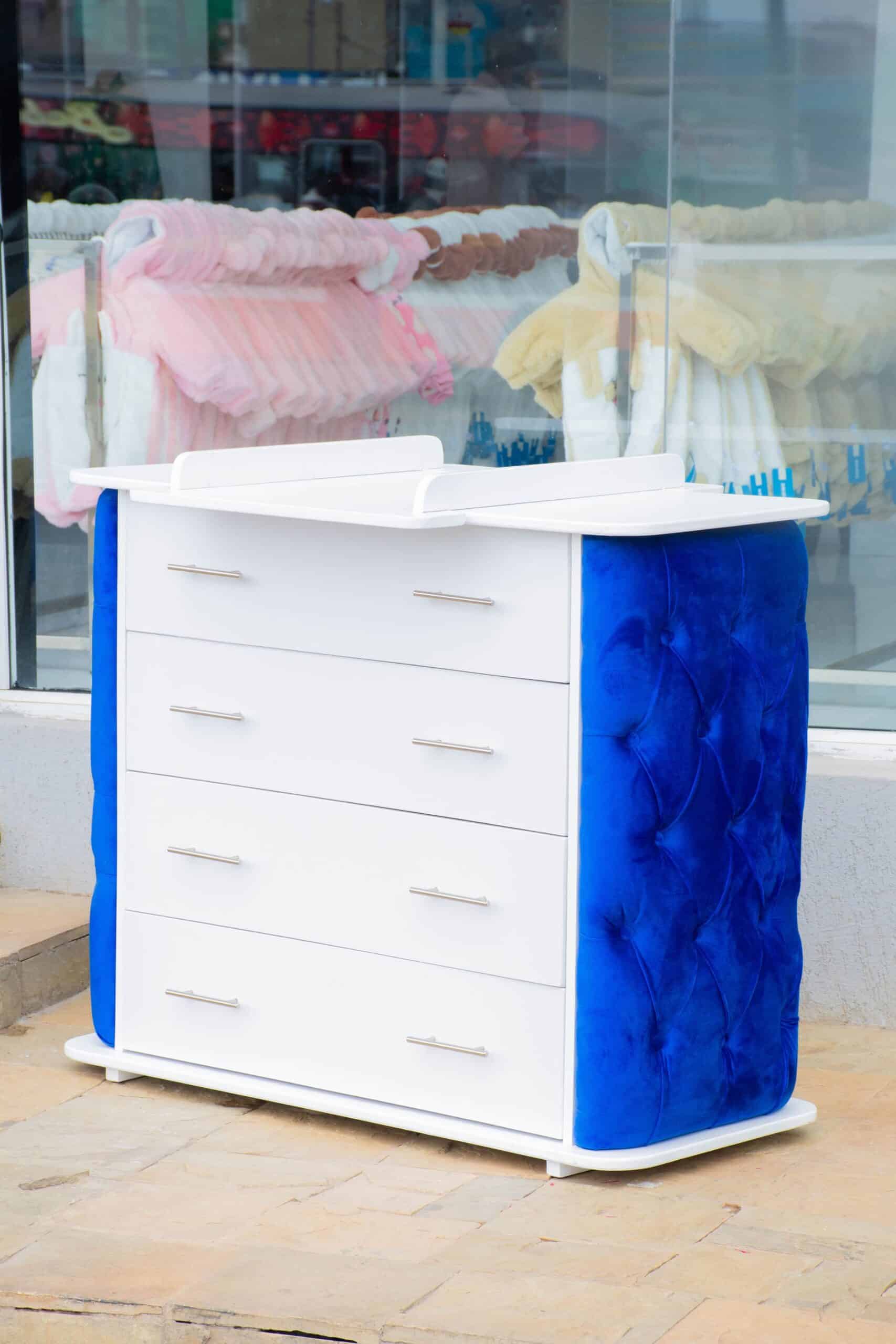 VelvetTouch Padded Chest of Drawers Baby Dresser with Changing Top - Image 6