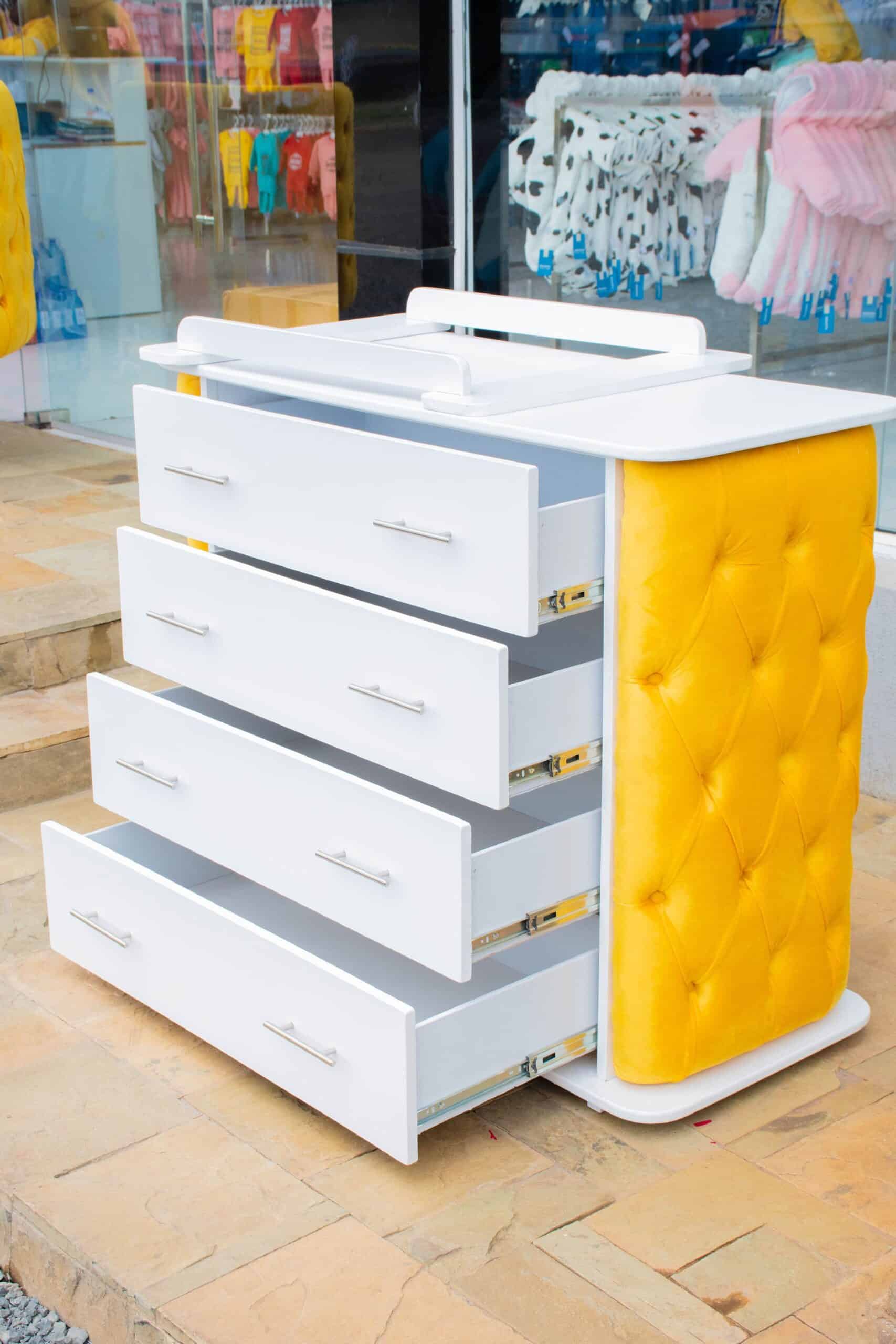 VelvetTouch Padded Chest of Drawers Baby Dresser with Changing Top - Image 8