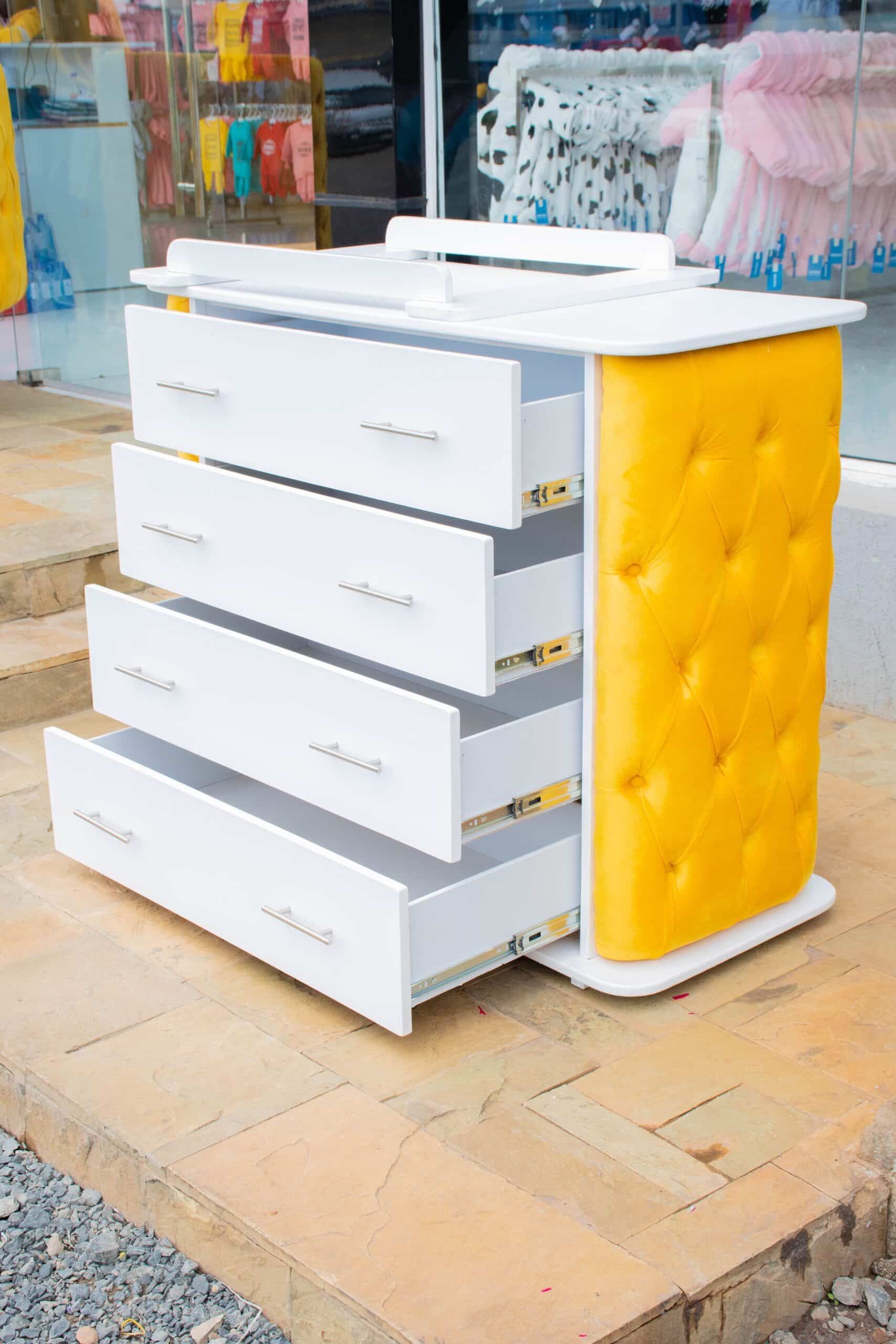 VelvetTouch Padded Chest of Drawers Baby Dresser with Changing Top - Image 10