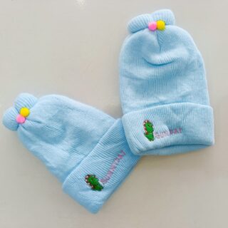 Trendy Comfortable Breathable Knitted Baby Caps - Blue