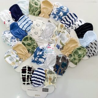 AIFEIER 3-Pack Baby Scratch Mittens – 100% Cotton Newborn Hand Gloves