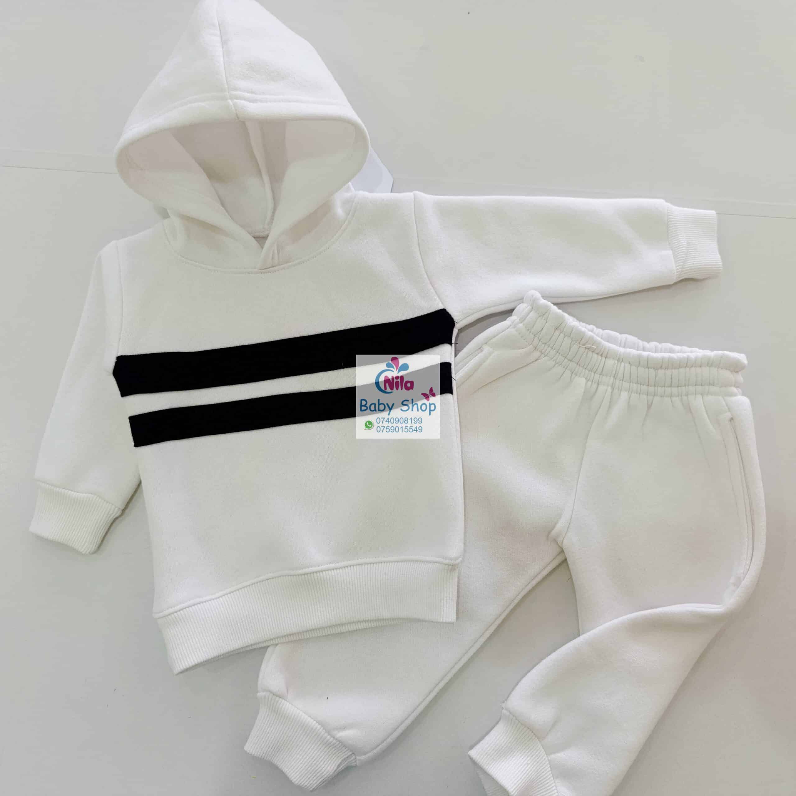 Kids Fleece Tracksuit Set with Hoodie – Warm Jogger Outfit for Boys & Girls - Image 3