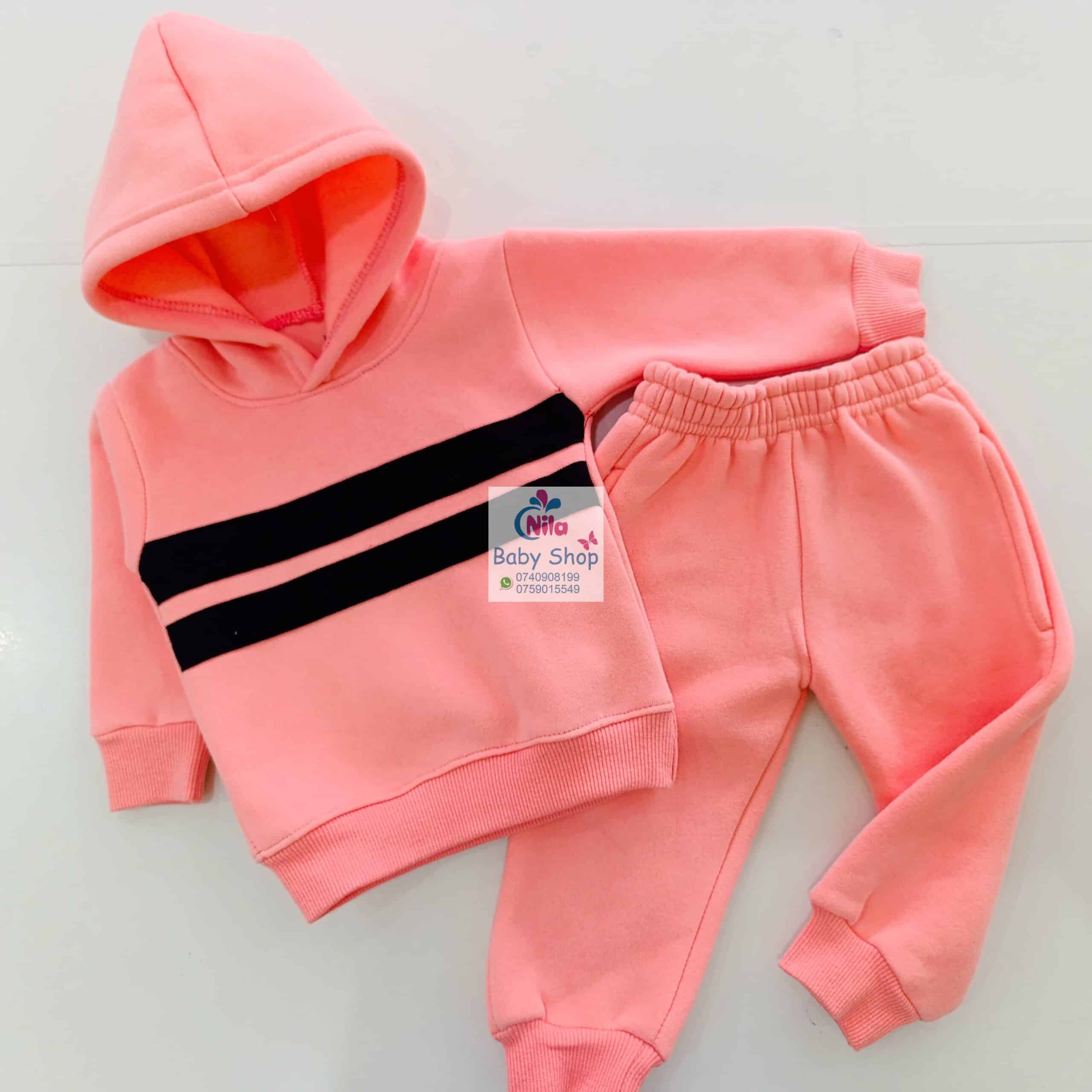 Kids Fleece Tracksuit Set with Hoodie – Warm Jogger Outfit for Boys & Girls - Image 4