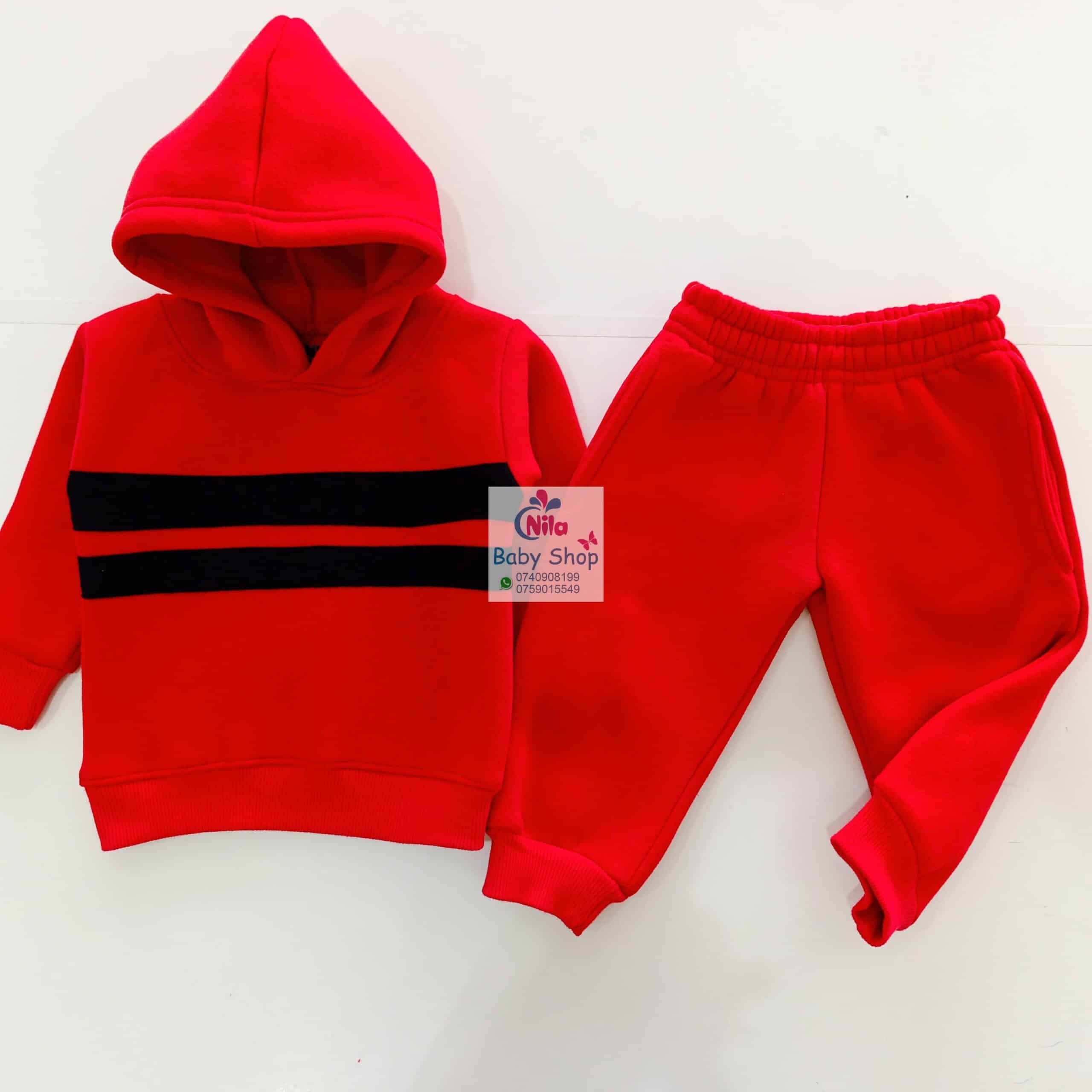 Kids Fleece Tracksuit Set with Hoodie – Warm Jogger Outfit for Boys & Girls - Image 10