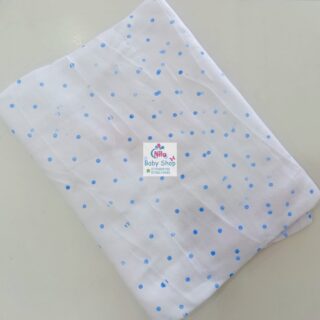 Warming Blanket / Receiving Blanket Made of Baby Cotton - Blue