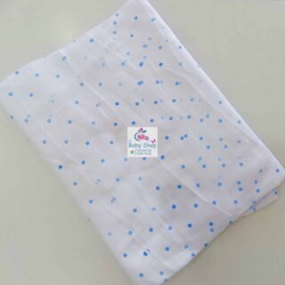 Warming Blanket / Receiving Blanket Made of Baby Cotton - Blue
