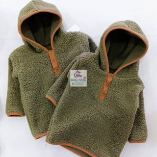 Kids Cute Warm Cotton Hoodie Sweater - Green